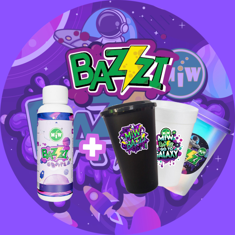 สูตรใหม่ Miw BAZZI ชุด 1 ขวด Syrup สำหรับสายปาร์ตี้ ใช้ผสมเครื่องดื่ม สไปร์ท และน้ำอัดลมทุกชนิด