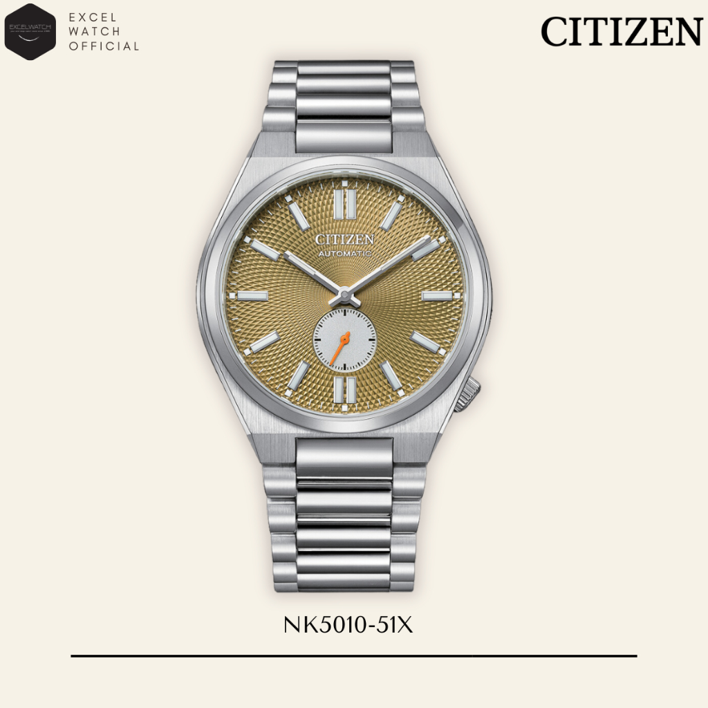 [ Excel Watch ] นาฬิกาซิติเซน รุ่น NK5010-51X สีแซลม่อน CITIZEN 'Tsuyosa' Small Second Salmon NK5010-51X