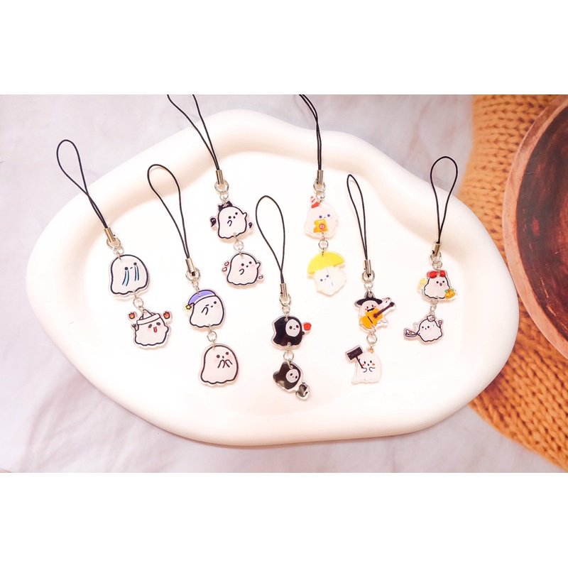 สายคล้องโทรศัพท์มือถือ ฮาโลวีน น่ารักๆ ไซส์S สินค้าพร้อมส่ง (ของฝาก ของแถม ของจีบลูกค้า ของขวัญ)