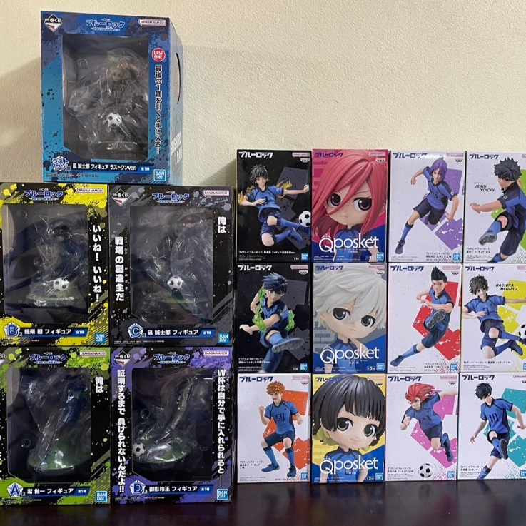 ฟิกเกอร์บลูล็อค ขังดวลแข้ง นางิ บาจิระ อิซางิ จับฉลาก Figure Bluelock DXF Nagi Bachira Gingiri Reo Isagi Ichiban Kuji