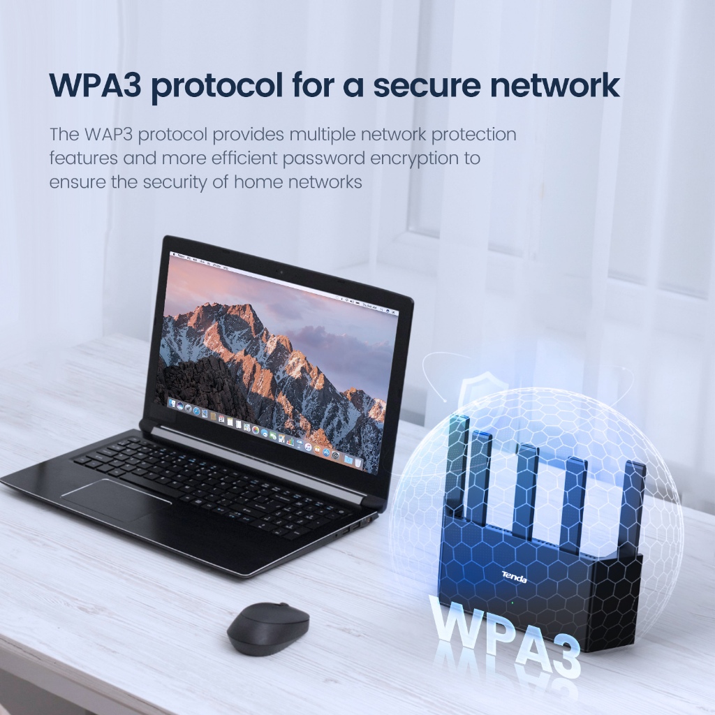 Tenda RX12L Pro Gigabit เราเตอร์ AX3000 Dual Band Wifi 6 Router เร้าเตอร์ไวไฟ 2.4G / 5GHz