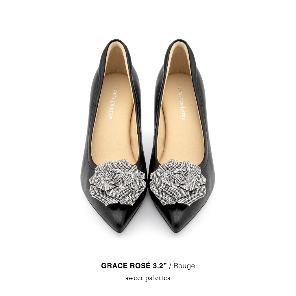 Sweet Palettes รองเท้าหนังแกะ Grace Rose 3.2 inch Rouge - รูปที่ 4