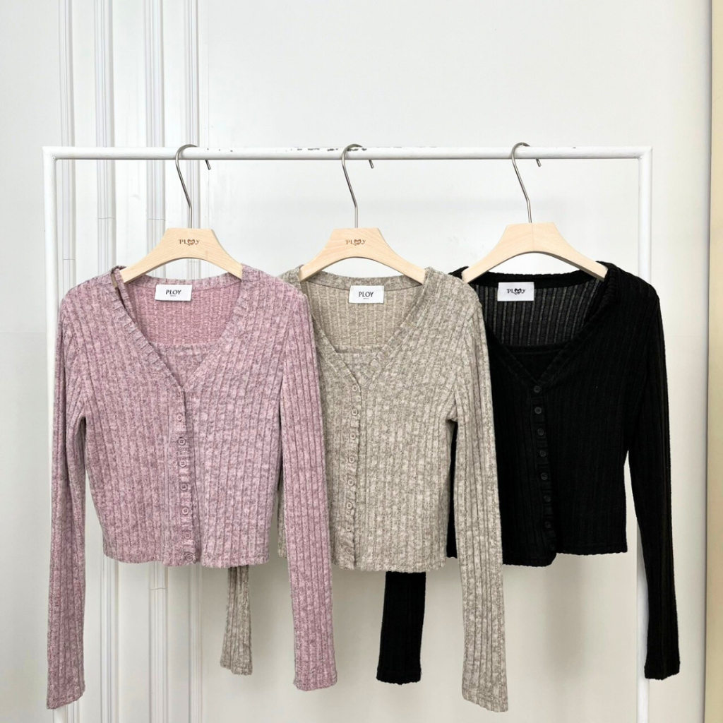 PP0819 เซ็ตเสื้อสายเดี่ยว+เสื้อคลุมแขนยาว Women