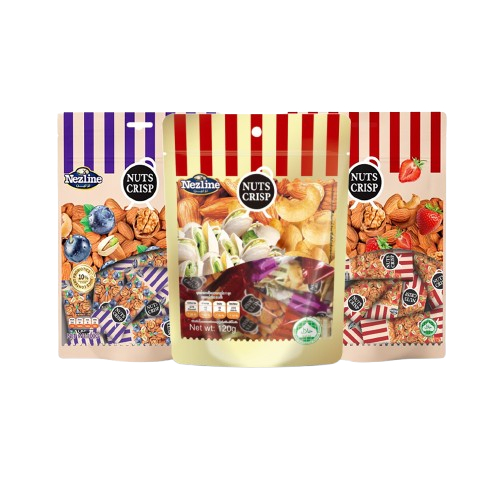 Nezline Nuts crisp (ขนมถั่วอัดแท่ง) ถั่วตุ๊บตับ 120 กรัม/ 100 กรัม ขนมถั่วตุ๊บตั๊บ