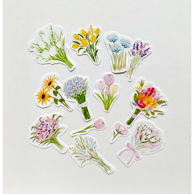 sticker set flowers ดอกไม้