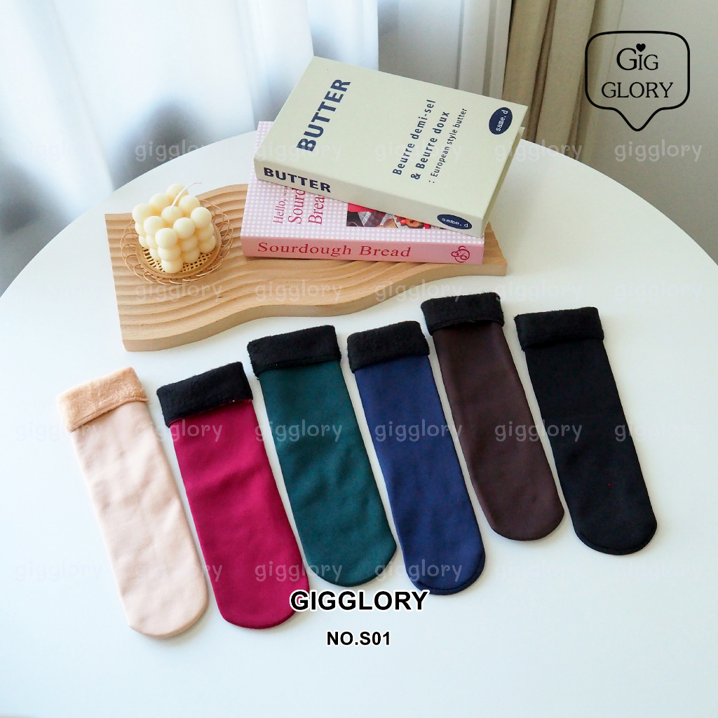 ❄️ พร้อมส่ง ถุงเท้าบุขน กันหนาว (NO.S01)