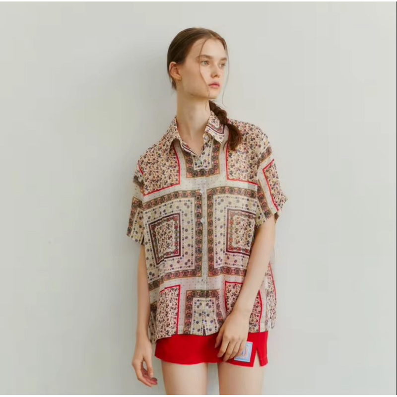 New🔥พร้อมส่ง 👚เสื้อ Endless Holiday All Day Shirt Caramel Red Bandana