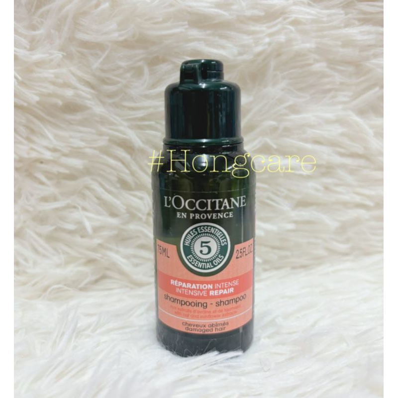 L'Occitane Purifying Freshness Shampoo หรือ Intensive Repair shampoo ขนาด 75 ml. ( ฉลากไทย ) สำหรับหนังศีรษะและผมมัน
