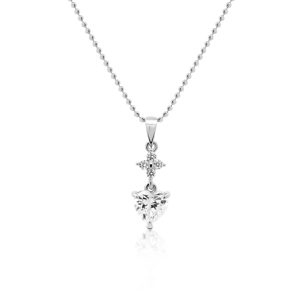 Jewellista จี้พร้อมสร้อยคอ Lyn เงินแท้ 925 ประดับพลอย CZ