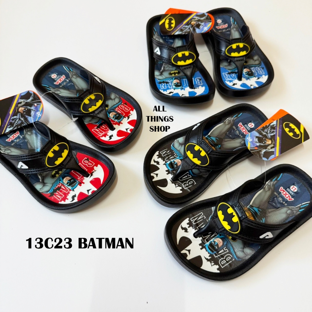ADDA BATMAN 13C23 รองเท้าแตะเด็กผู้ชาย แบบคีบ ลิขสิทธิ์แท้ แบทแมน