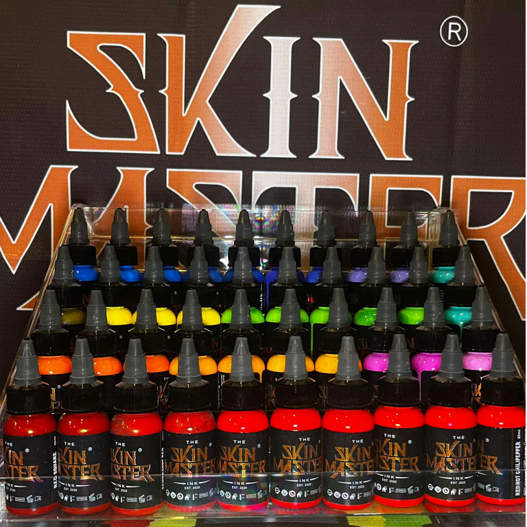 สีสัก Skin Master แท้ USA.  มีขนาด 5ml./ 10 ml. และเต็มขวด