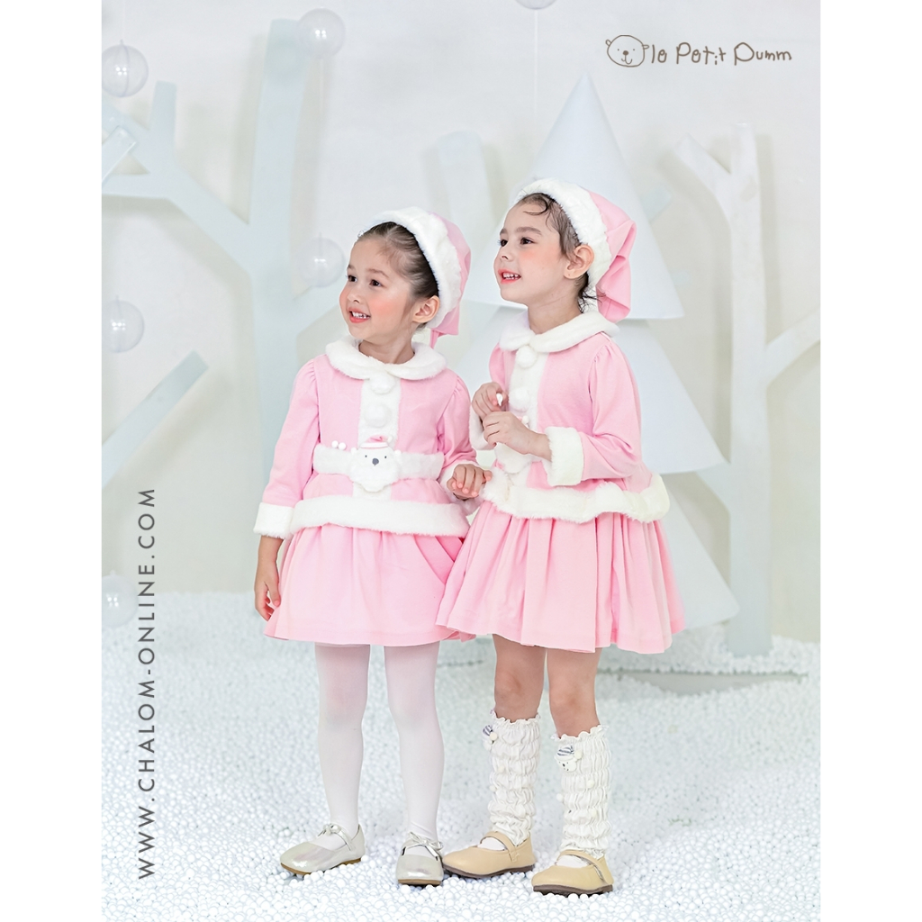 CHA-LOM : KS PU 394 PL หมวก Christmas (สีชมพู)