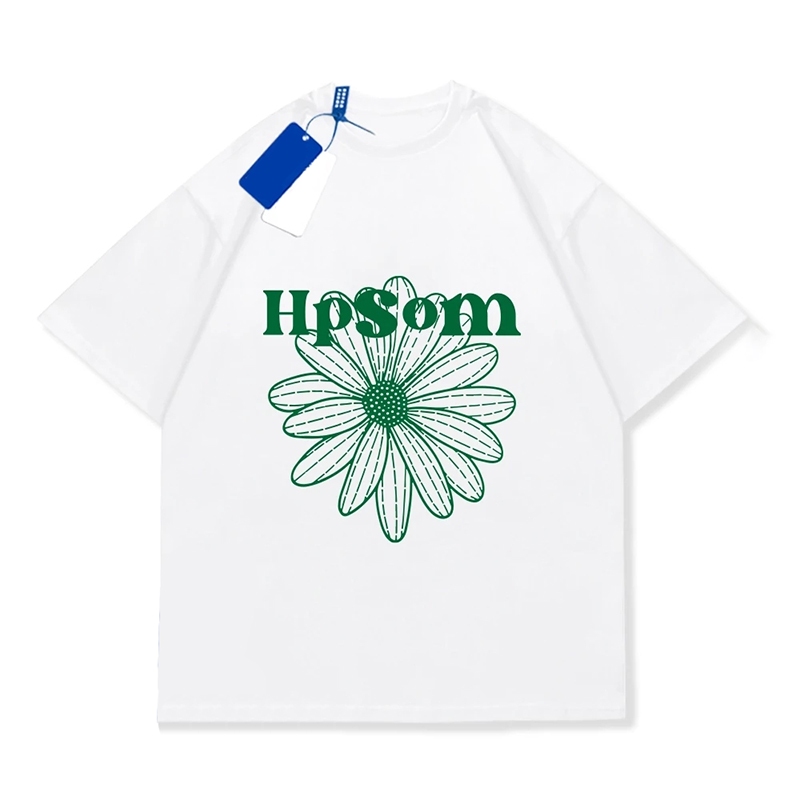 Yout-children kids เสื้อยืด HpSom flowers พิมพ์ลาย แฟชั่น cute girl t shirt ใส่สบาย ขาว เสื้อ สไตล์เกาหลี boy