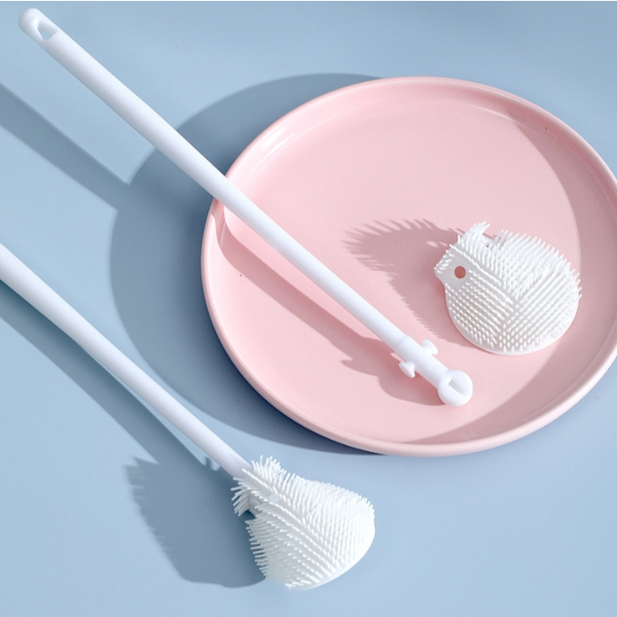 แปรงล้างขวดซิลิโคน แปรงล้างแก้ว ขวดนม ที่ล้างขวด ด้ามจับยาว สําหรับทําความสะอาดถ้วยแก้ว แปรงทำความสะอาด