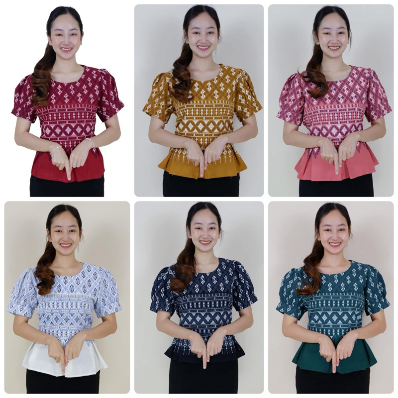 เสื้อลายขอแขนตุ๊กตาพร้อมส่ง