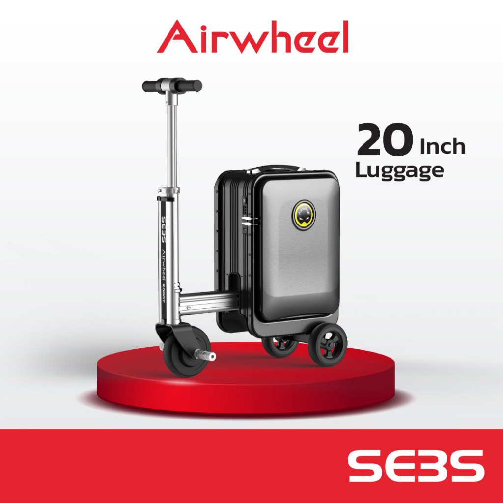 Airwheel SE3S สีดำ (Black) กระเป๋าเดินทาง ไฟฟ้า นั่งขับได้ (20 นิ้ว) ประกันสูงสุด 1 ปี