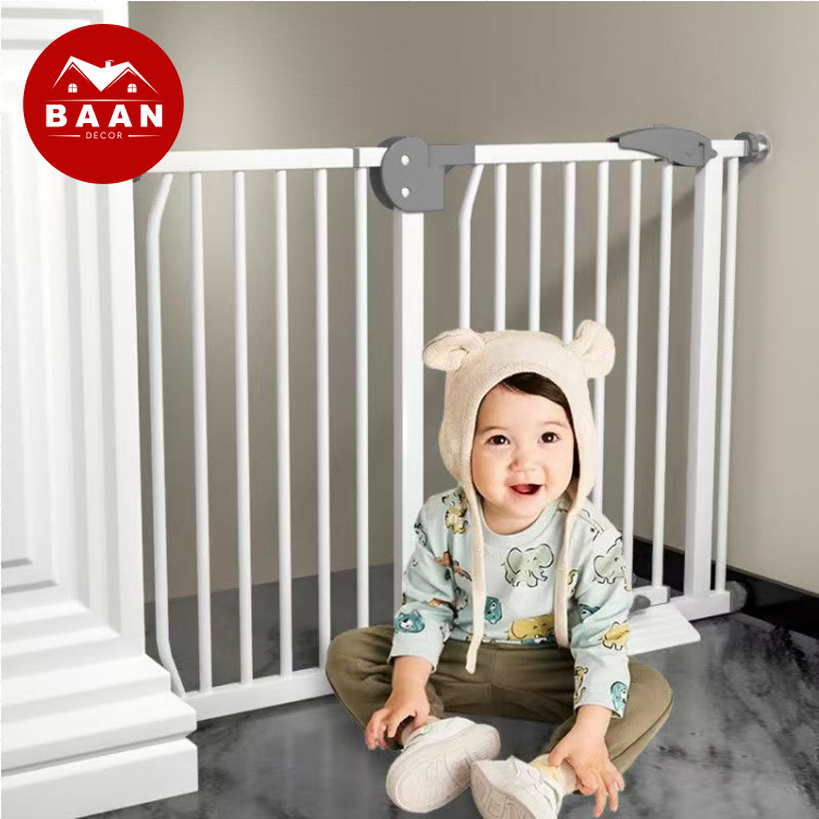 Baan รั้วป้องกันทารก ที่กั้นเด็ก รั้วสัตว์เลี้ยง ที่กั้นบันได เพิ่มความหนา ประกอบง่าย ขนาดทุกชนิด