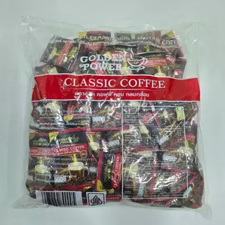 กาแฟ คลาสสิค คอฟฟี่ 3in1 ตราโกลเด้น เพาเวอร์ (Golden Power Classic Coffee 3in1) 100 ซอง/ถุง