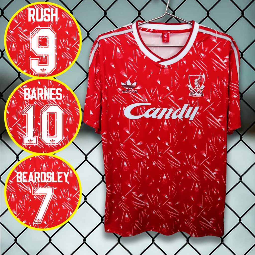 เสื้อฟุตบอลย้อนยุคสโมสร ทีม หงส์แดง เหย้า ปี1989-91 RT0089 รับทำชื่อเบอร์ ไซส์ S-2XL