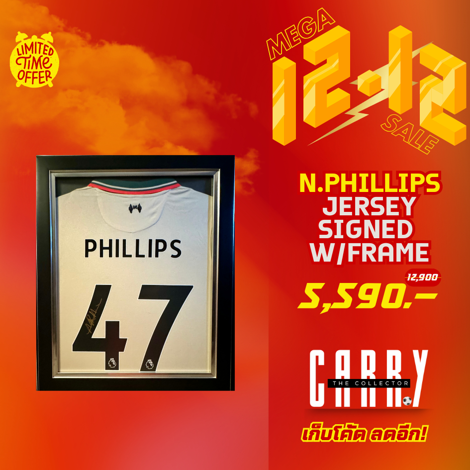 Nat Phillips เสื้อพร้อมลายเซ็น Hand Signed Liverpool Jersey 2021/22 CERTIFICATE HTC Memorabilia พร้อ