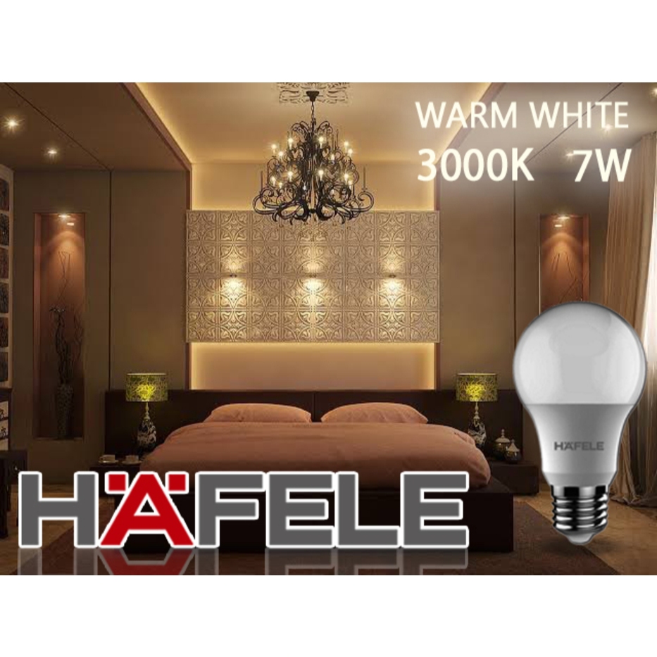 HAFELE หลอดไฟ ห้องนอน E27 รุ่น A60 7W Warm white(3000K) และ A60 9W Warm white(3000K)