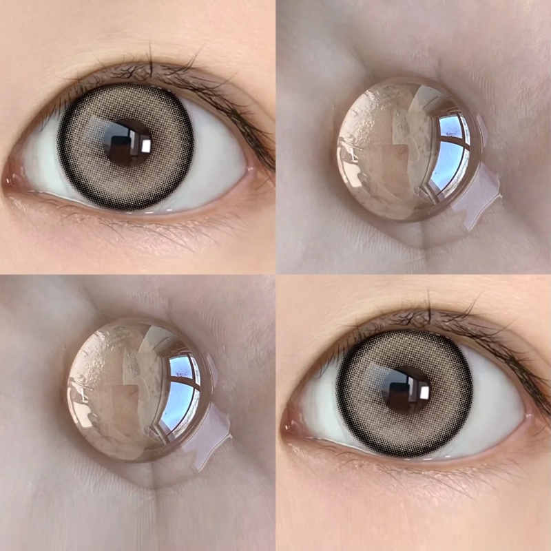 คอนแทคเลนส์สีเทาทอง/น้ำตาลอำพัน ขอบดำบาง ทรงตาเล็ก/ใหญ่ สไตล์เกาหลี ห้ามพลาด - รูปที่ 4