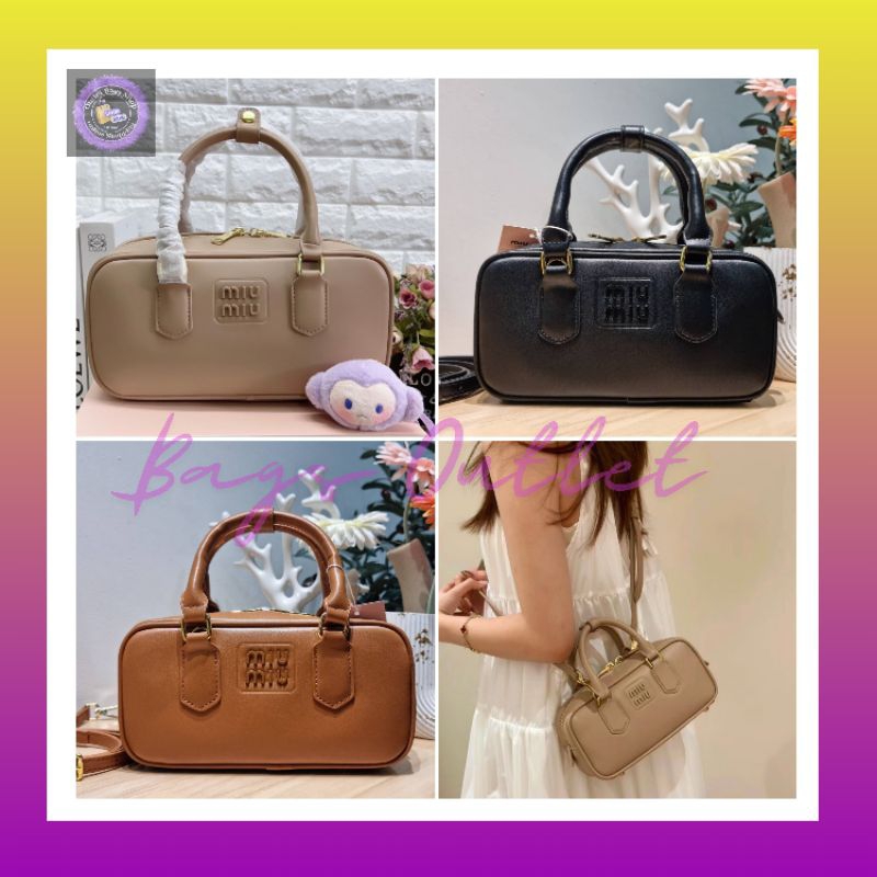 พร้อมส่ง กระเป๋าถือ/สะพายสุดชิค MIU MIU ARCADIE LEATHER BAG