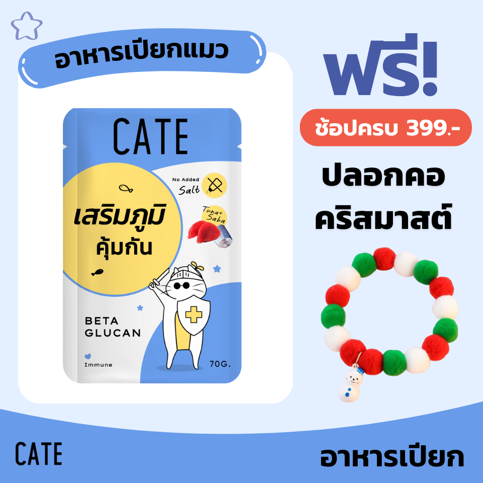 (ยกโหล 12 ซอง) Cate Wet food Saba in Soft Jelly 70g. สูตรเสริมภูมิคุ้มกัน