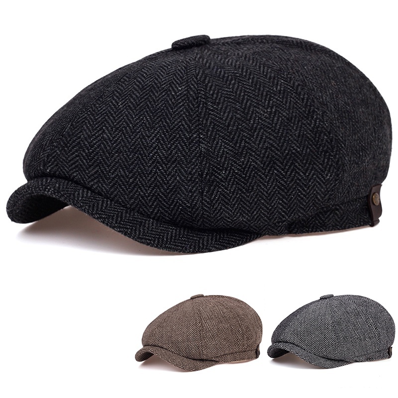 Beret Casual Newsboy หมวก Retro Beret หมวกแปดเหลี่ยมหมวก Unisex Tom Shelby Peaky Blinders Same Style