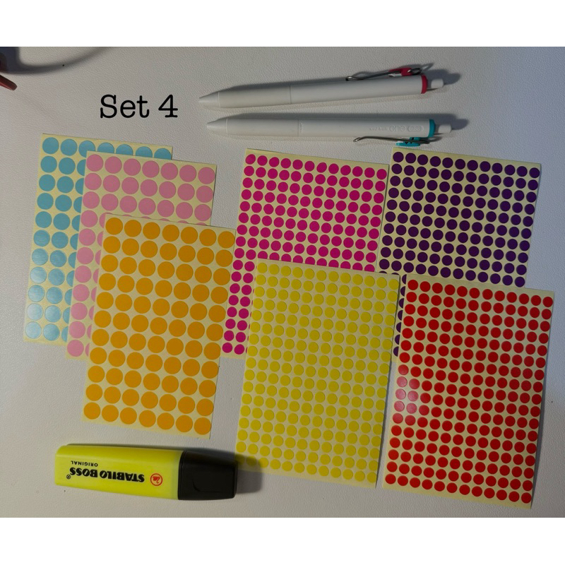 สติกเกอร์วงกลม สติกเกอร์จุดสี ตกแต่งสมุด ไดอารี่ แพลนเนอร์ - รูปที่ 4