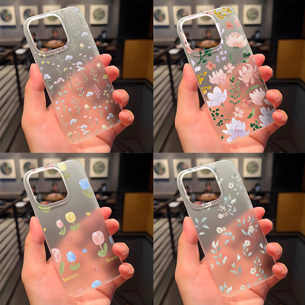 เคสไอโฟน For iPhone 11 Pro Max 13 15 14 Pro Max ไอโฟน 16 15 Plus12 Pro Max ดอกไม้ดอกเล็ก เคส ดอกไม้ เคสโทรศัพท์มือถ