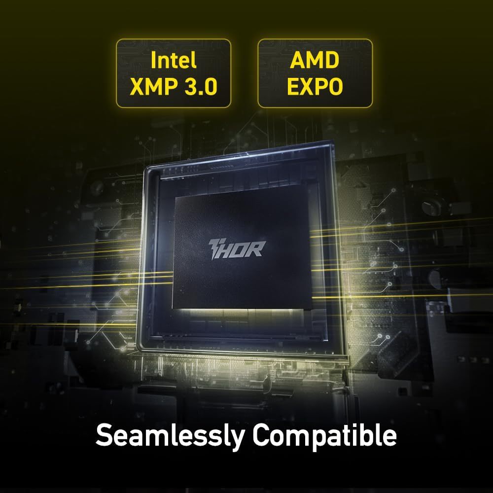 แรมพีซี LEXAR THOR OC BLACK DDR5 6000 U-DIMM 8GBX2 DUAL PACK (LD5U08G60C38LG-RGD)_7