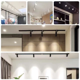 สไตล์ใหม่ Track Light 50W 40W 30W 20W ไฟแทรคไลท์ ไฟราง Led เพดานสปอตไลท์ขนาดเติดผนังร้านขายเสื้อผ้าเชิงพาณิชย์ทางเดิน