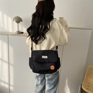 กระเป๋าผ้าแคนวาส Canvas Bag สไตล์มินิมอล ใบใหญ่ / จุเยอะ สไตล์เกาหลี น้ำหนักเบา ใช้เรียน ทำงาน เที่ยว รุ่น L24