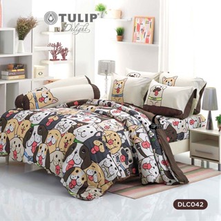 Tulip Delight ผ้าปูที่นอน 3.5/5/6 ฟุต + ผ้านวม พิมพ์ลาย หมาจ…