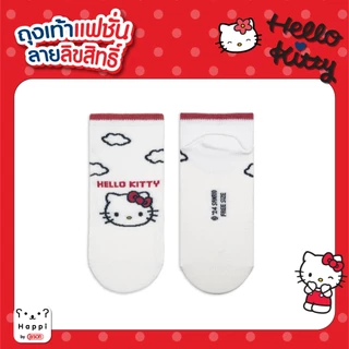 ถุงเท้าแฟชั่นลิขสิทธิ์แท้ Happi by Carson Hello Kitty 1 คู่ ( คละลาย )