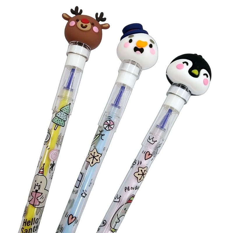 Quantum ปากกาเจลลบได้ คริสต์มาส Merry Christmas EG11, EG12, EG13 ขนาด 0.5 มม. หมึกน้ำเงิน (ราคาต่อ 1 ด้าม)