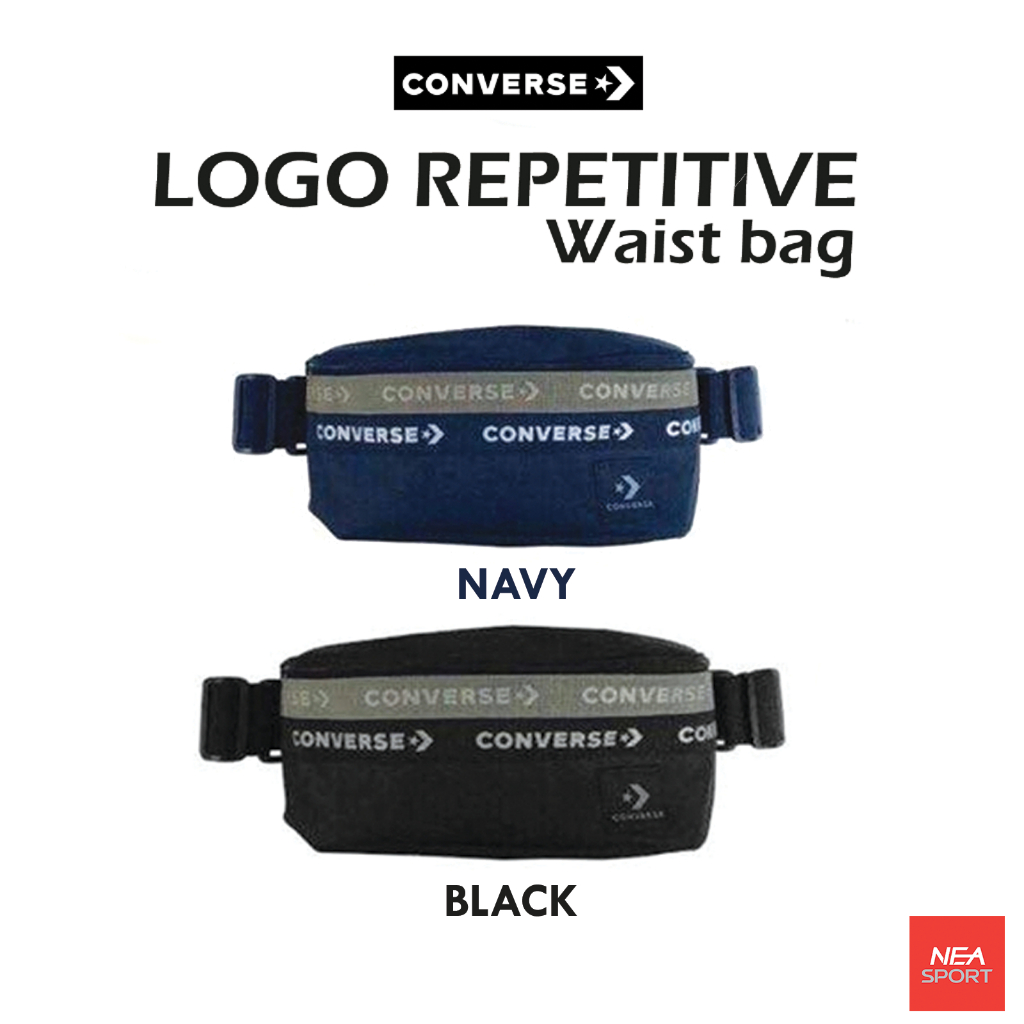 [ลด30% เก็บโค้ด 2509FASHDD] Converse Logo Repetitive Waist bag กระเป๋าคาดเอว คาดอก คอนเวิร์ส แท้