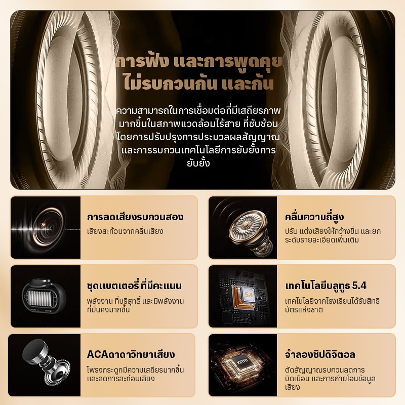 TWS ใหม่หูฟังบลูทู ธ ไร้สายกึ่งในหูแบตเตอรี่สามจอแสดงผลดิจิตอลจริงเกมเพลง 0 Delay Space Stereo สัมผัสลายนิ้วมืออัจฉริยะ