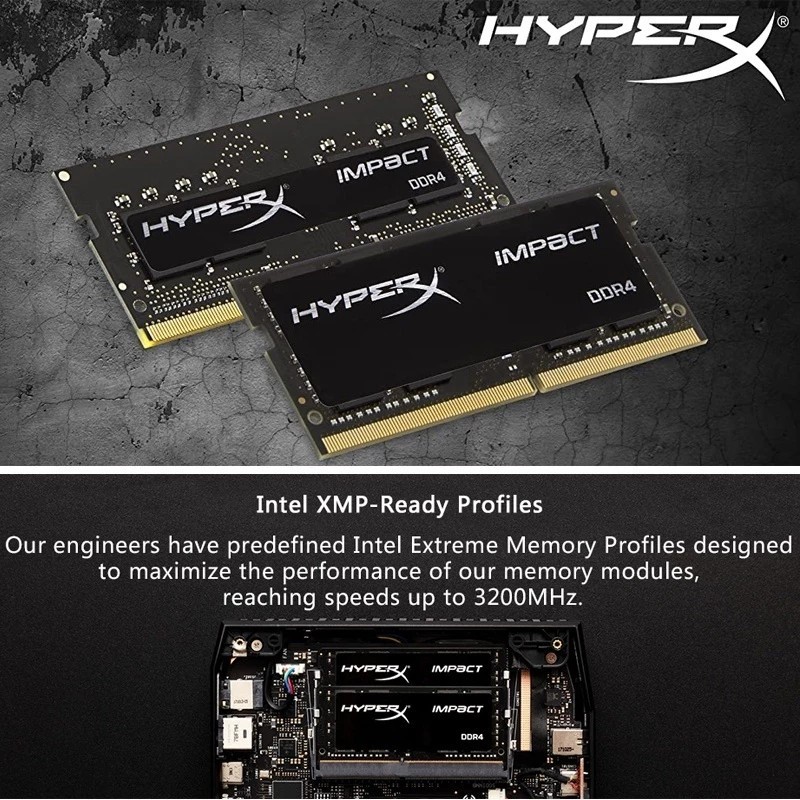 Kingston Hyperx Laptop RAM DDR4 2400Mhz 2666Mhz 3200Mhz 4GB 8GB 16GB PC4-21300 1.2V 260Pin SODIMM For Notebook RAM