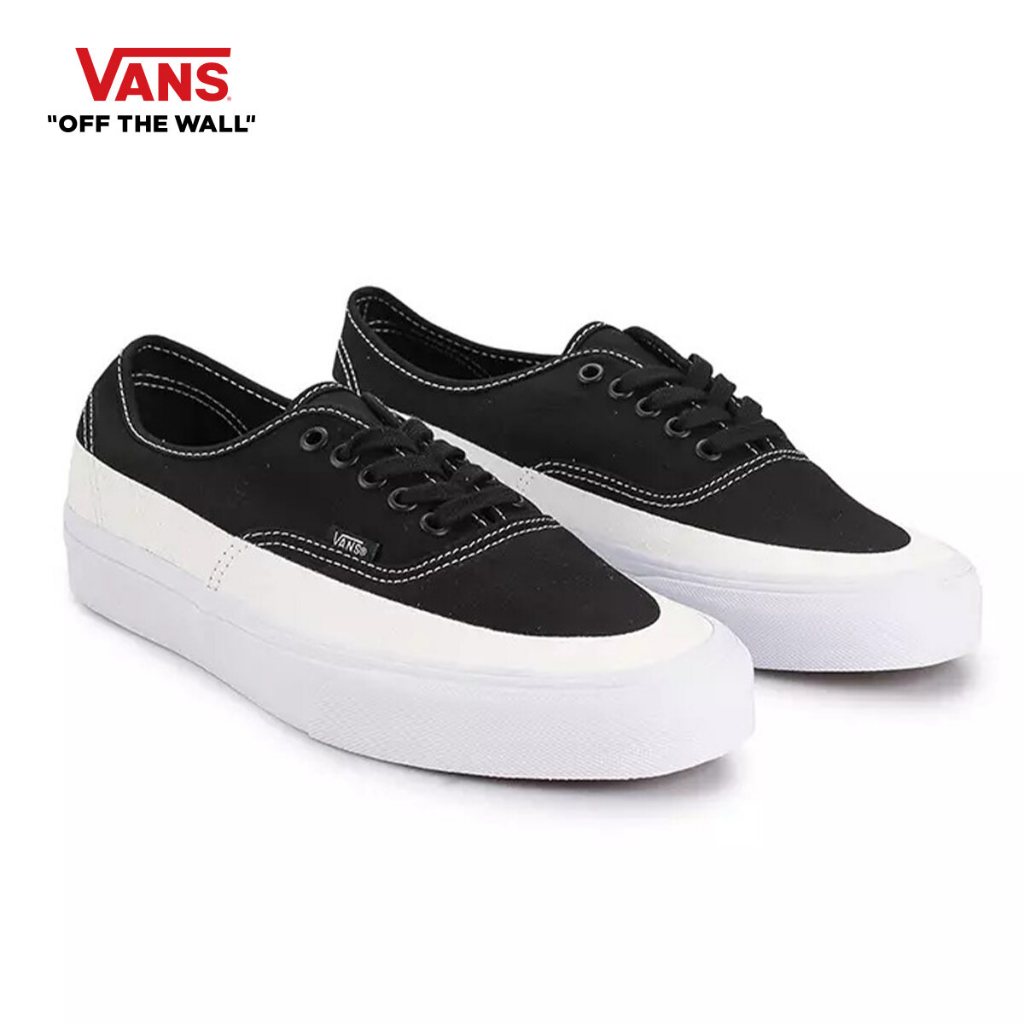 VANS AUTHENTIC - SOLE DIP BLACK/WHITE รองเท้า รองเท้าผ้าใบ ผู้ชาย ผู้หญิง
