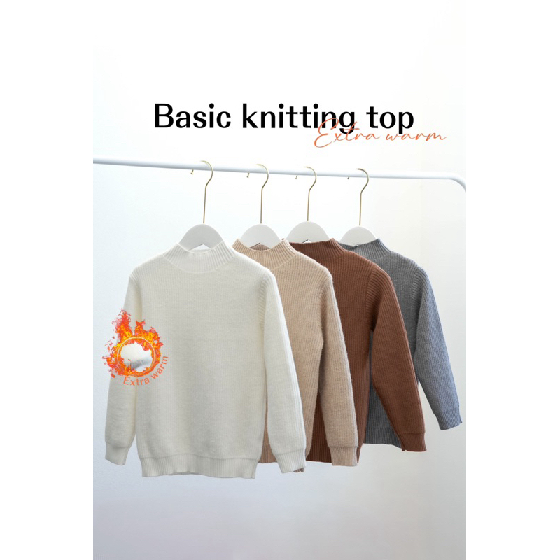 KS006 เสื้อไหมพรมคอปีนบุขนเด็ก