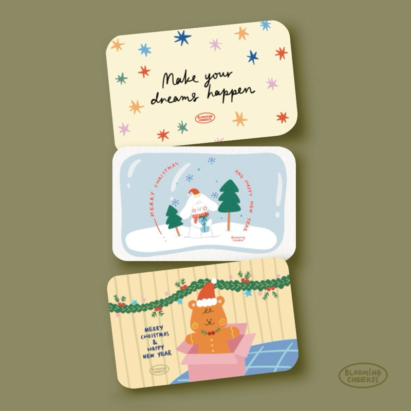 Mini card (set) การ์ดจิ๋ว วันเกิด ปัจฉิม คริสมาร์ต ปีใหม่ วันครบรอบ สำหรับเขียนอวยพรแนบของขวัญ เค้ก ช่อดอกไม้