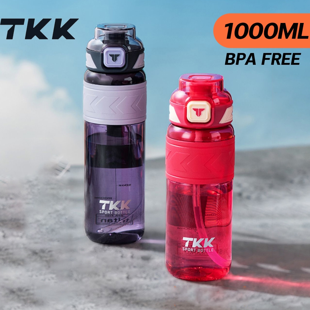 TKK ราคาพิเศษ ขวดน้ำพกพา ขนาด 600ml และ 1000ml วัสดุ Tritan BPA Free สีแดง สีม่วง สำหรับเด็กหญิง