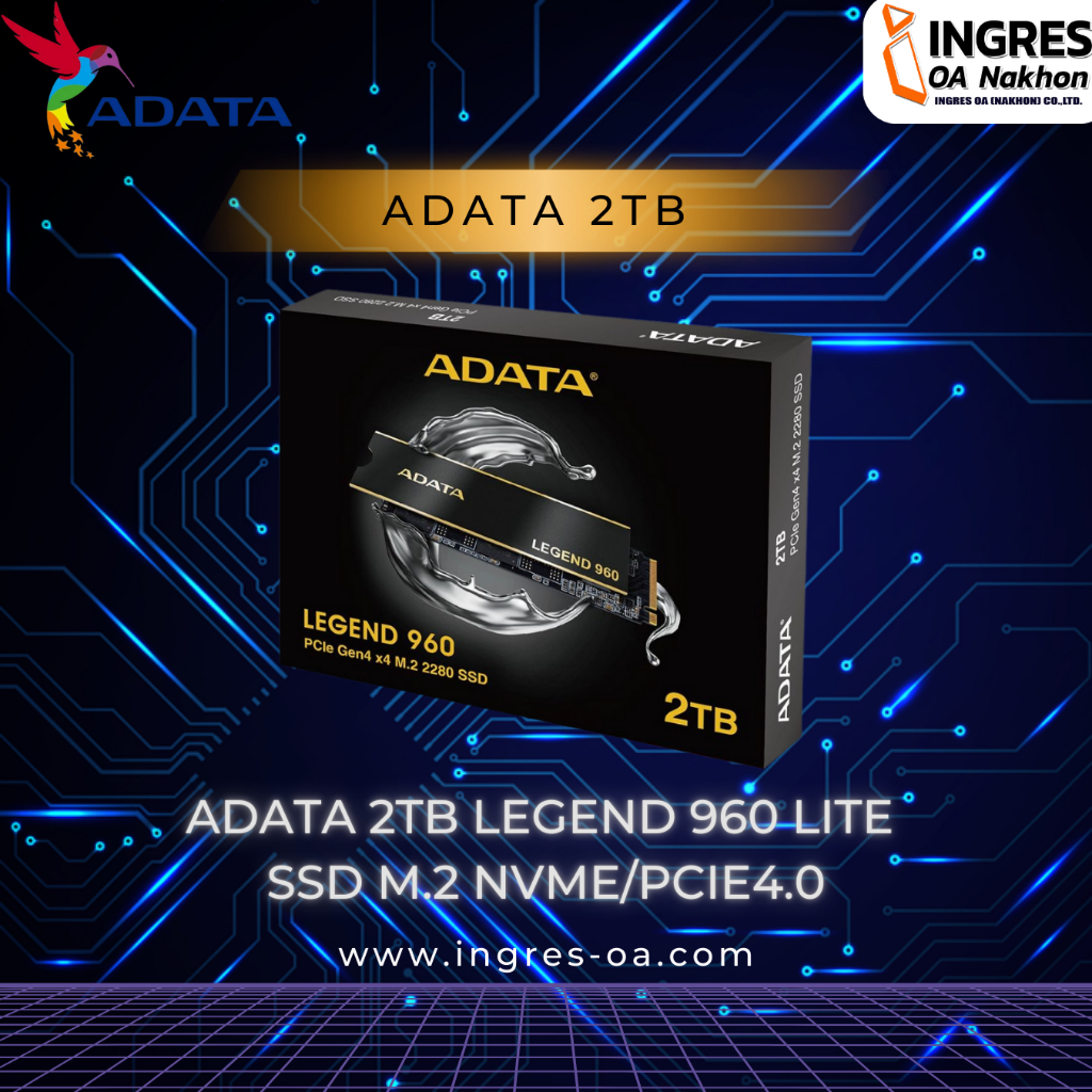 SSD ADATA 2TB Legend 960 Lite SSD M.2 NVMe/PCIe4.0 7400MB/s W6800MB/s