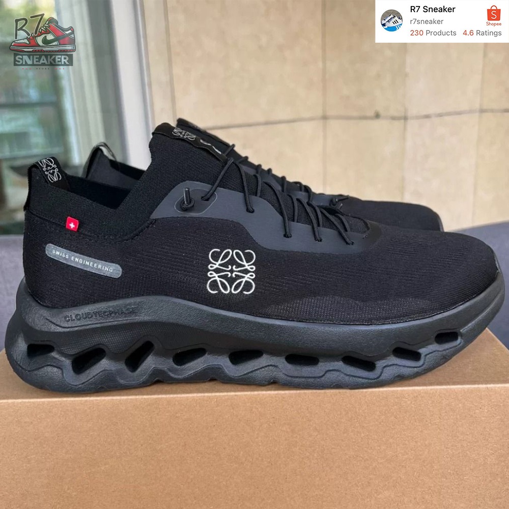 รองเท้า Louwe x on cloud tilt On Running สีดำ พื้นหนา เบาพิเศษ กันลื่น ระบายอากาศได้ดี สินค้าใหม