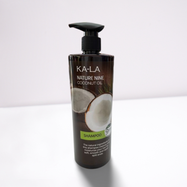 KA-LA  กาล่า เนเจอร์ไนน์ โคโคนัท ออยล์ แชมพู 490 มล. บำรุงผมแห้งเสีย ให้กลับมาชุ่มชื้น  189 บาท/ขวด