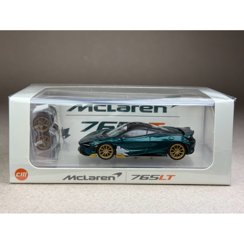 Mclaren 765 LT Green Scale 1:64 ยี่ห้อ Cm Model