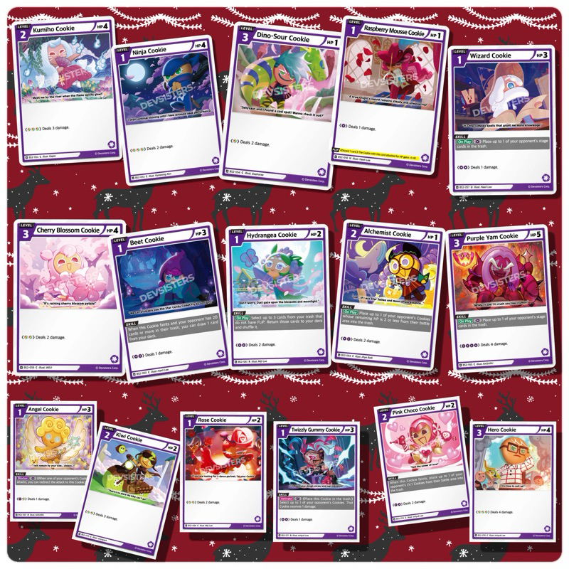 CookieRun ชุด Bs1-Bs2 ระดับ C,U สีม่วง ( Eng Ver. )