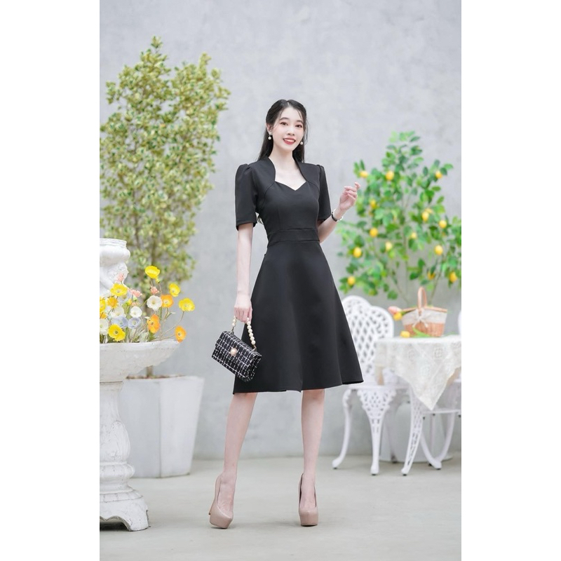 เดรสทรงเจ้าหญิง สวย สุภาพ ดูหรู ใส่ทำงาน ใส่ออกงาน